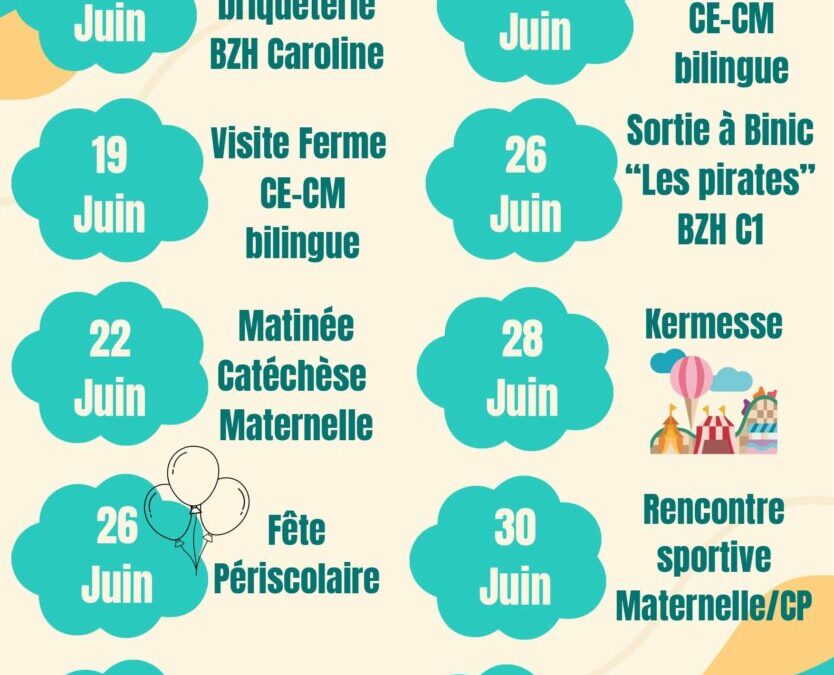 AGENDA AVRIL-MAI-JUIN